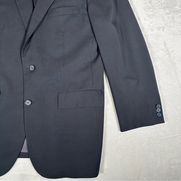 Brooks Brothers Brooksease Blazer Men Size 40L Black 100% Wool Made in USA EUC - Picture 2 of 12